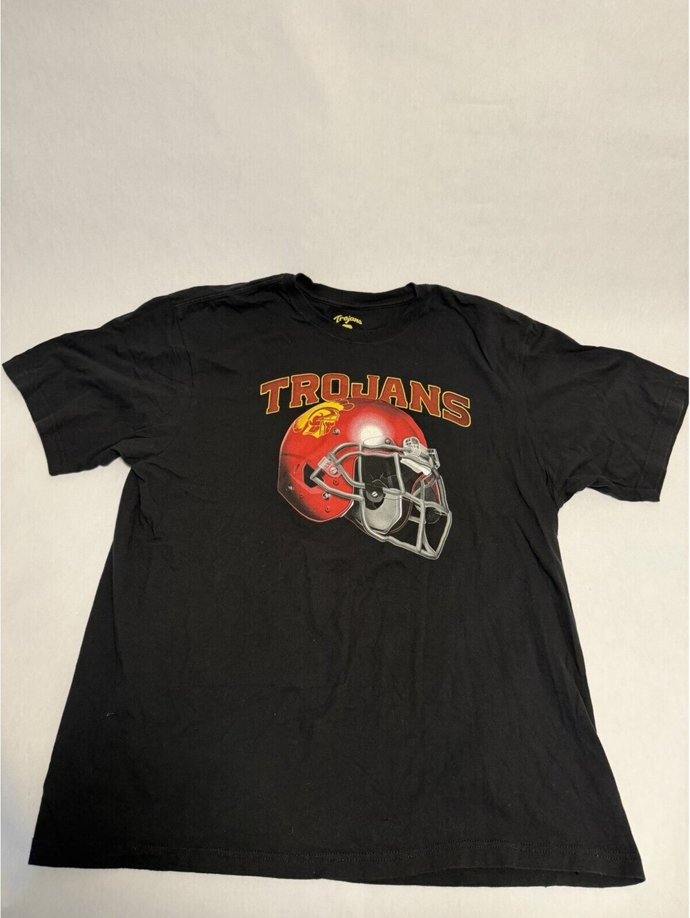 USC Trojans Football Helmet T Shirt Mens XL Black Authentic Apparel NCAA Tee